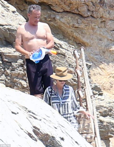 Tom Hanks Goes Shirtless As He And Wife Rita Wilson Explore Greece Daily Mail Online