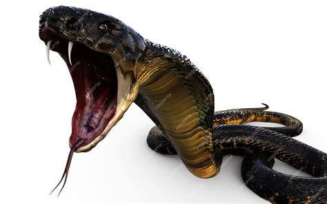 Illustration 3d King Cobra Le Plus Long Serpent Venimeux Du Monde
