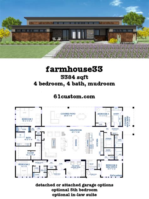 Modern luxury villa designs and architecture planning. farmhouse33-modern farmhouse plan | 61custom | Contemporary & Modern House Plans