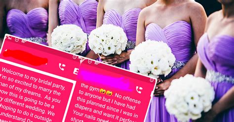 Bride S Disgusting Demands Of Bridal Party Hit The Gym Flipboard
