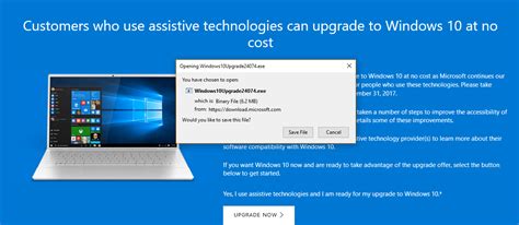 The assistive technologies upgrade page still exist and is fully functional. Upgrade Windows 7/8.1 to Windows 10 Free | Get Help in ...