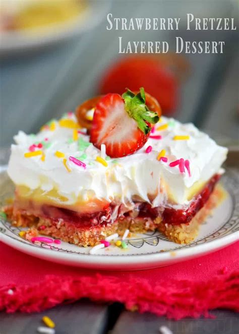 This Easy No Bake Strawberry Pretzel Layered Dessert Is Sure To Become