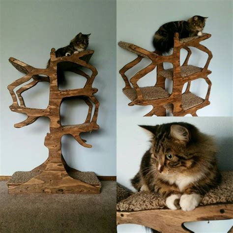 Handmade Cat Tree Shaped Like A Tree Etsy Modern Cat Tree Cat Tree