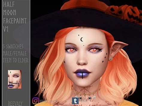 Half Moon Facepaint V1 By Reevaly At Tsr Sims 4 Updates