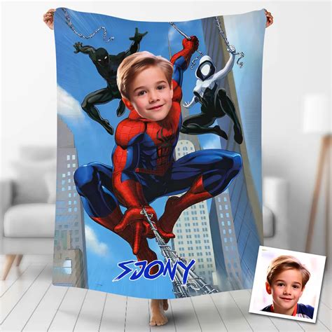 Custom Blankets Personalized Hot Spiderman Superhero Blankets