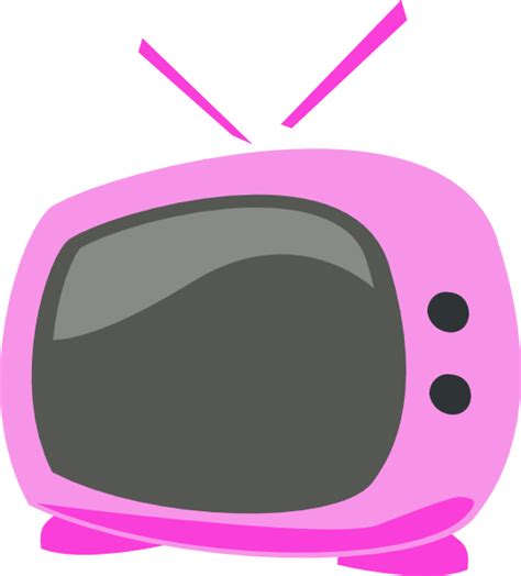 Pink Cartoon Tv Clip Art At Vector Clip Art Online Royalty