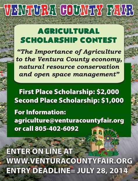 2014 Ventura County Fair Agricultural Scholarship Contest Importance Of Agriculture Country