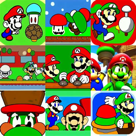 Drunk Mario And Luigi Eat Big Mushroom And Fly Agaric Stable