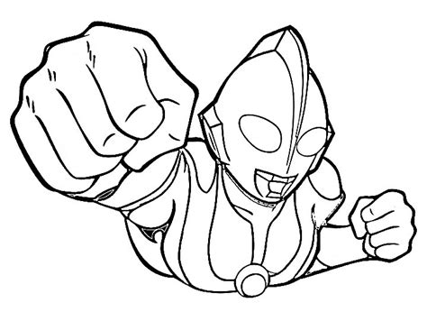 Gambar Ultraman Hitam Putih Untuk Diwarnai