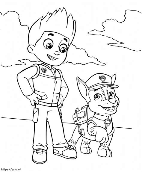 Ryder And Marshall 2 Coloring Page