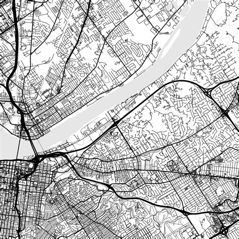 Louisville Map Print Louisville Wall Art Louisville City Etsy