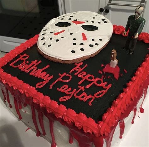 Friday The 13th Birthday Cake - Friday the 13th cake | Halloween birthday cakes, Scary halloween cakes