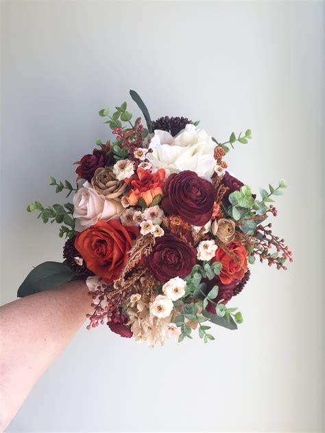 Buy silk wedding bouquets and get the best deals at the lowest prices on ebay! Fall Wedding Bouquet, Rustic Bridal Bouquet, Silk Wedding ...
