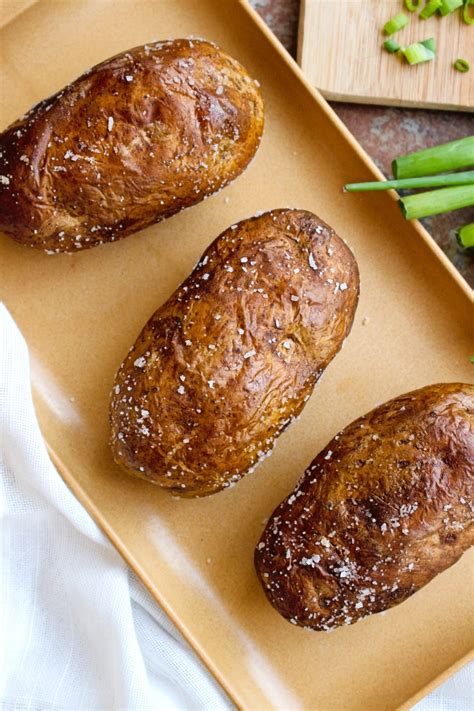 Air Fryer Salty Skin Baked Potatoes The Two Bite Club