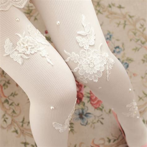 New Handmade Lace Pearls Tights Lady Super Beauty Tights Women Fashion