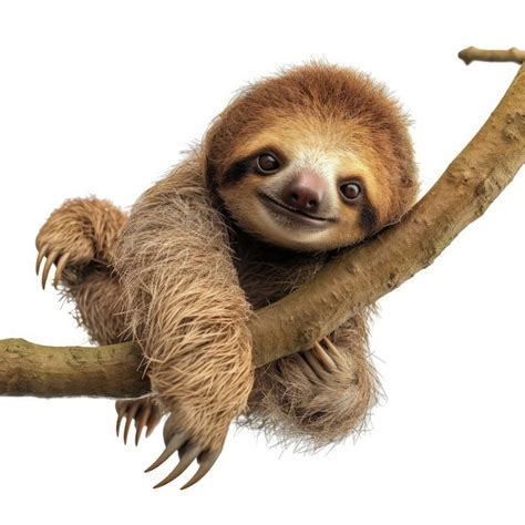 Premium Ai Image Sleepy Baby Sloth