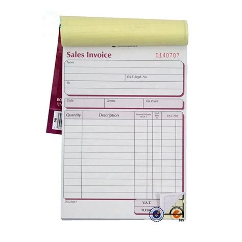 Printing Custom Delivery Note Carbonless Ncr Sales Invoice Book