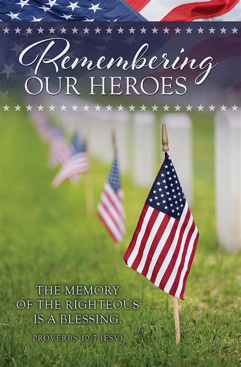 Remembering Our Heroes Memorial Day Bulletin Pack Cokesbury