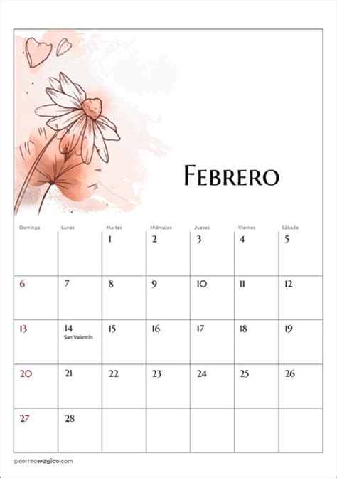 Personaliza Este Calendario Para Imprimir Y Regalar Febrero