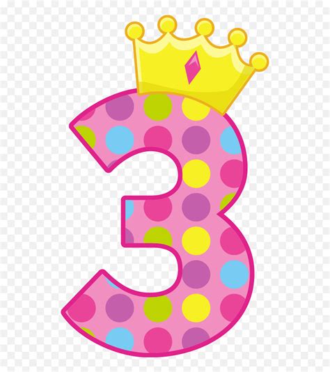 Birthday Numbers Clip Art Kids Cute Number 3 Clipart Pngnumero 3 Png