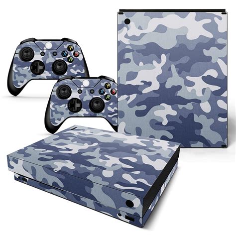 Cool Camouflage Print Stickers Decal Skin For Xbox One X Console 2pcs