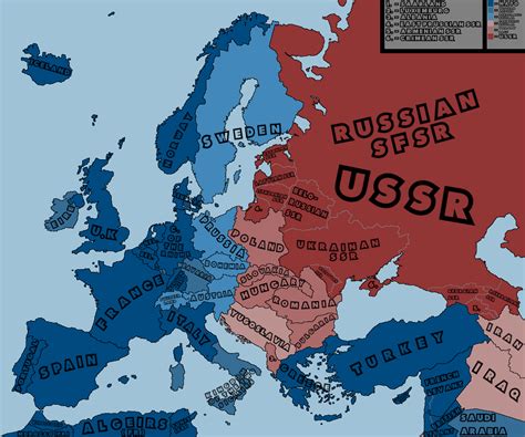 Map Of Europe During The Cold War Maps Database Source