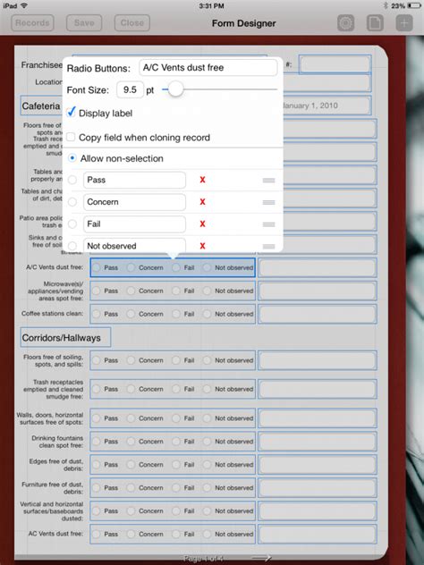 Creating Radio Buttons Form Connections