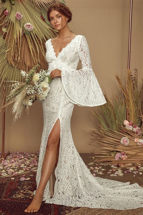 It was made by hand that can be seen in every detail which makes this garment high fashion designer organic bohemian dress.it ha. 11 Romantic Boho Wedding Dress Options - Lulus.com Fashion ...