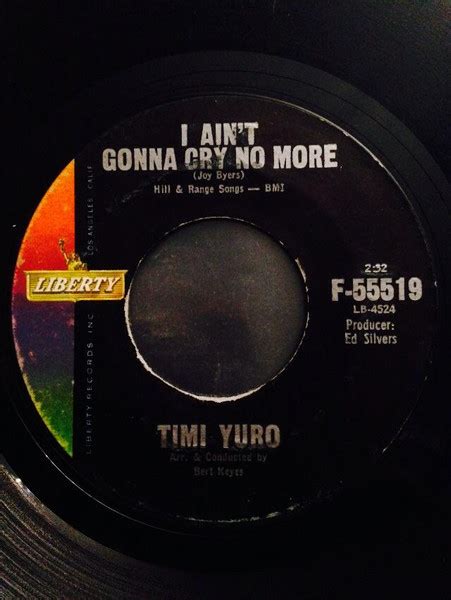 Timi Yuro The Love Of A Boy I Aint Gonna Cry No More 1962 Vinyl