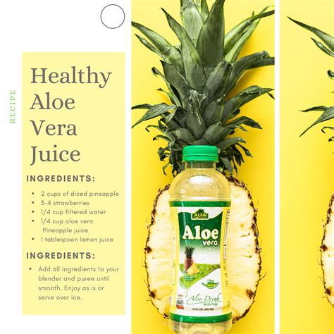 Supplement your diet with this refreshing drink. Healthy Aloe Vera Juice Recipe - Alfa Vitamins Store