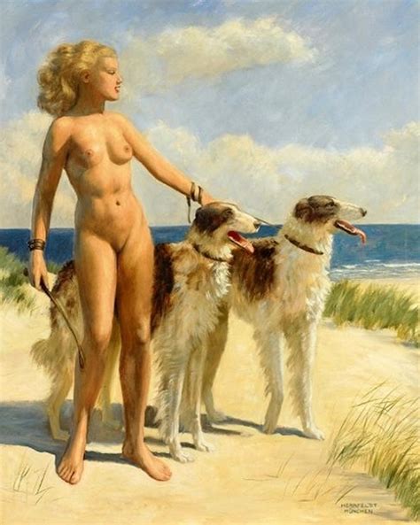 D W C Nude On The Beach Painter Marcel Ren Herrfeldt Dances With