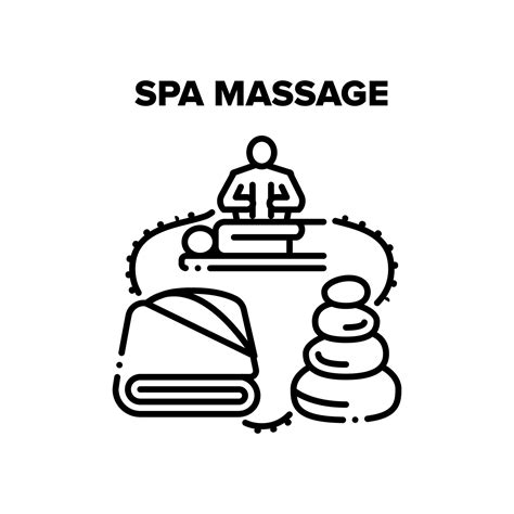 Spa Massage Vector Black Illustrations 17369023 Vector Art At Vecteezy