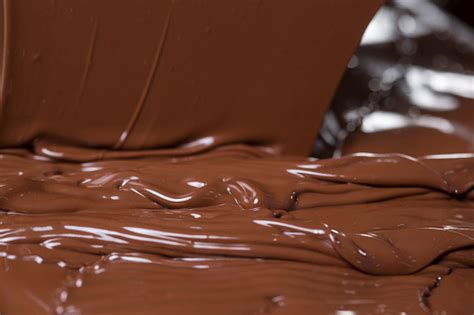 Melted Chocolate Closeup Fotografie Stock E Altre Immagini Di