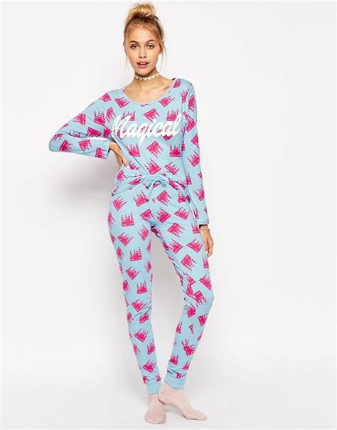 Asos Magical Long Sleeve Tee And Legging Pyjama Set At Pajama