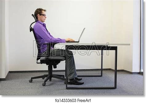 Free Art Print Of Correct Sitting Position At Laptop Correct Sitting