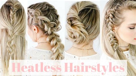 Heatless Hairstyles On Straight Hair Kayleymelissa Youtube