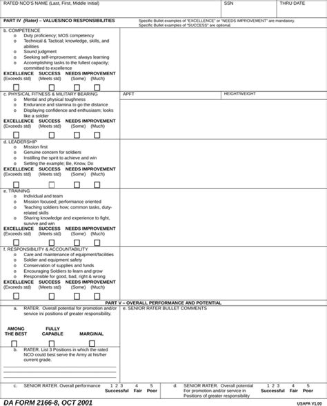 Download Da Form 2166 8 For Free Page 2 Formtemplate