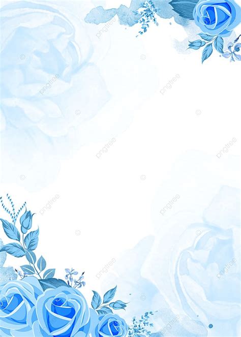 Blue Floral Border Background | Flower background wallpaper, Floral