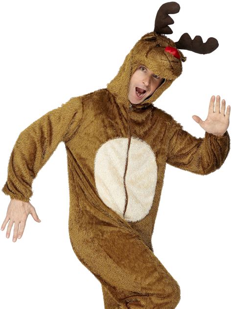 Adults Reindeer Costume Mens Ladies Rudolph Christmas Fancy Dress Xmas Outfit Ebay