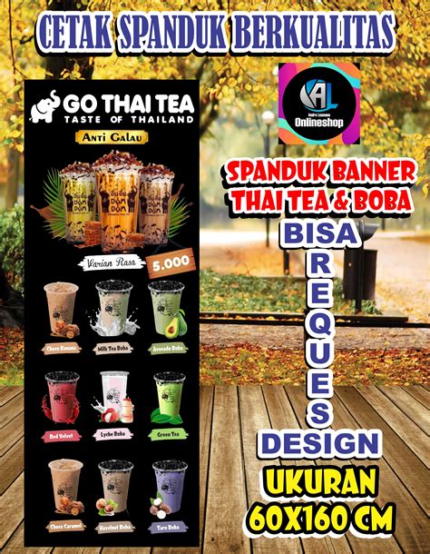 Jual Spanduk Thai Tea Banner Boba Spanduk Mocktail Spanduk My Hot Riset