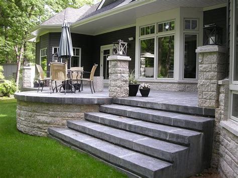 Building railings for the porch stairs is the last step of a complex backyard project. How To Build A Raised Concrete Porch | MyCoffeepot.Org
