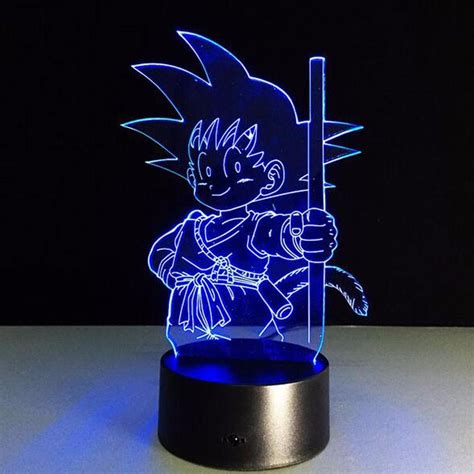 Dragon ball z vegeta & goku led lighting lamp. Dragon Ball Z Kid Goku Cute 7 Color Changing Acrylic Panel ...