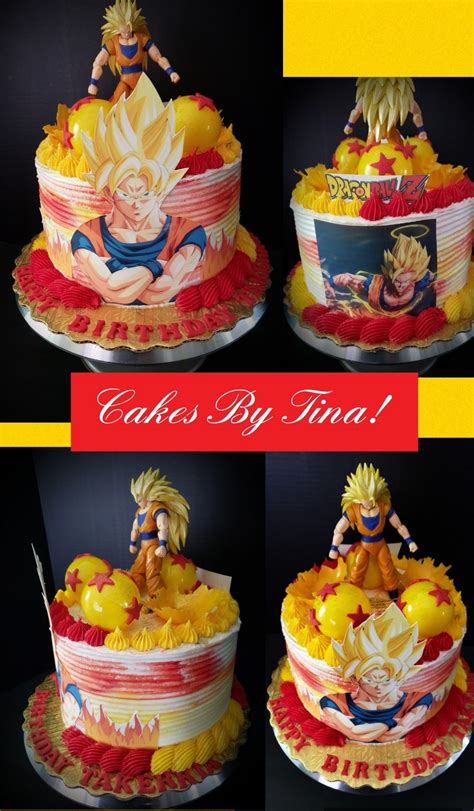 Goku Theme Birthday Cake Dragonball Z Cake Goku Birthday Buttercream