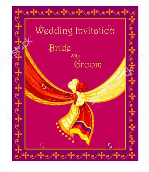 Indian couples are shown on the templates wearing wedding clothes from an array of different styles. 14+ Wedding Invitation Templates (With images) | Blank ...