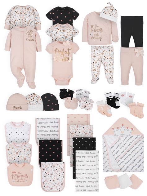 Gerber Baby Girl Organic Newborn Clothes Essentials Shower T Set 35