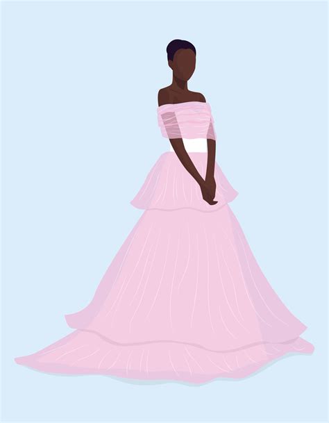 Fashionable Stylish Illustration With Bride Poster Wedding Card