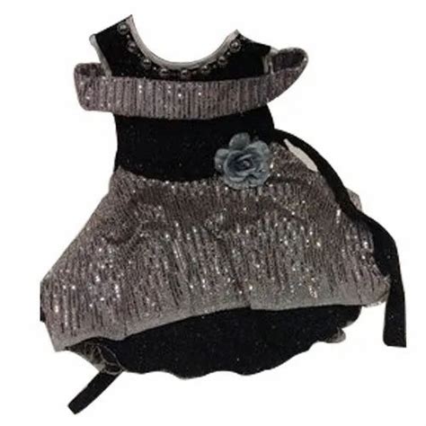 Grey And Black Stitch Kids Party Wear Sequence Frock Size 16 26 At Rs