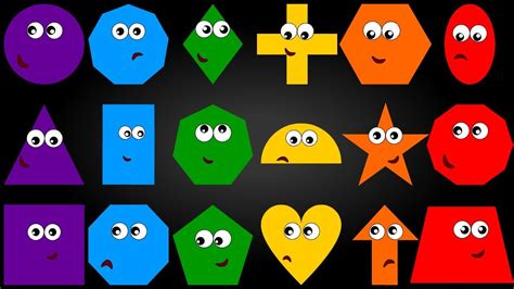 Shapes And Colours Learning Funny Shapes For Preschoolers Children