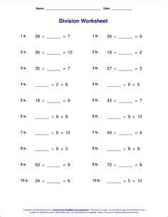 worksheets  basic division facts grades   tutorials grade