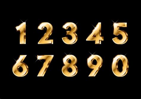 3d Golden Number Vector Design Images 3d Golden Numbers 71 With Swoosh